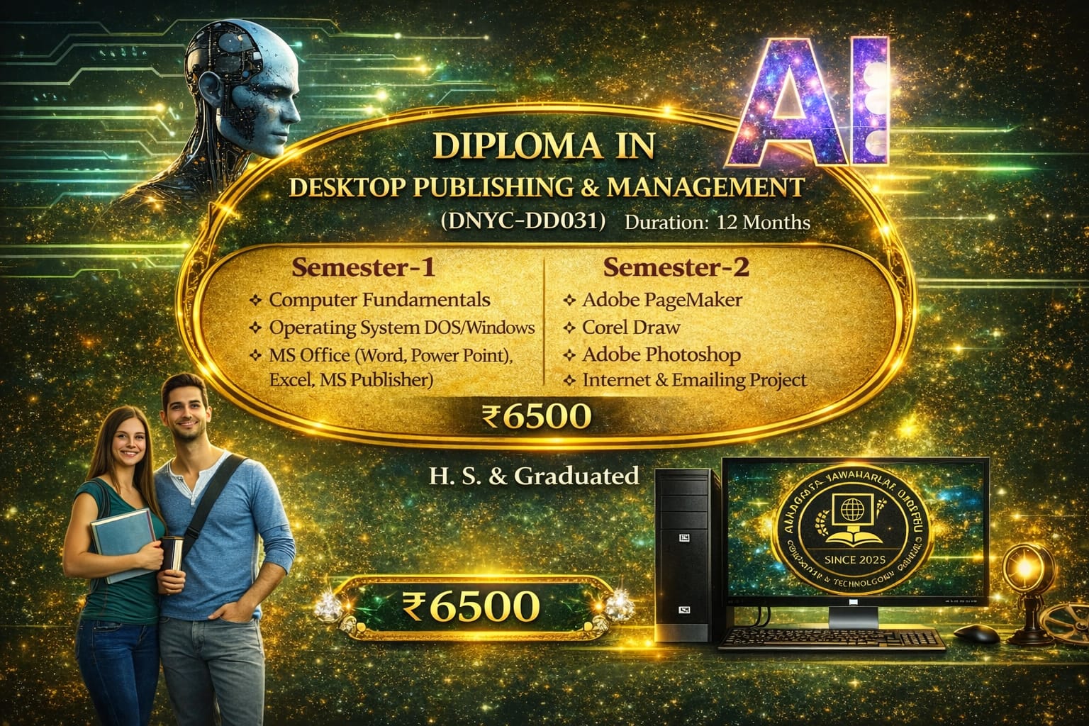 DIPLOMA IN DESKTOP PUBLISHING & MANAGEMENT