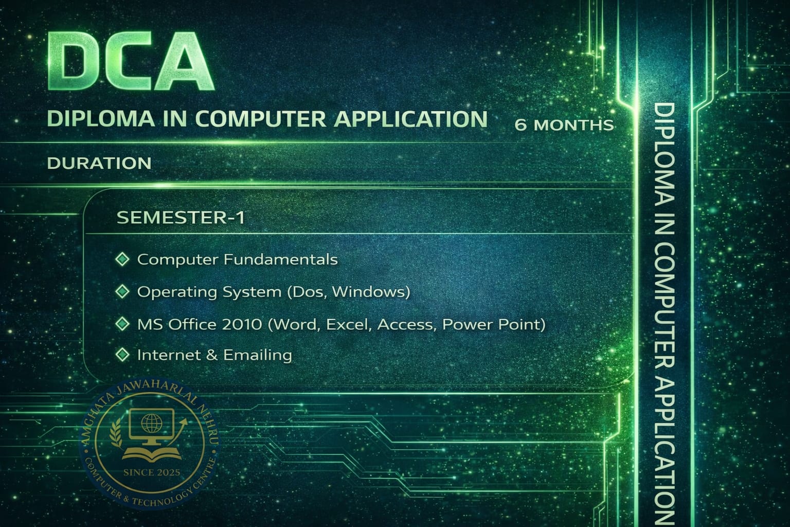 DIPLOMA IN COMPUTER APPLICATION