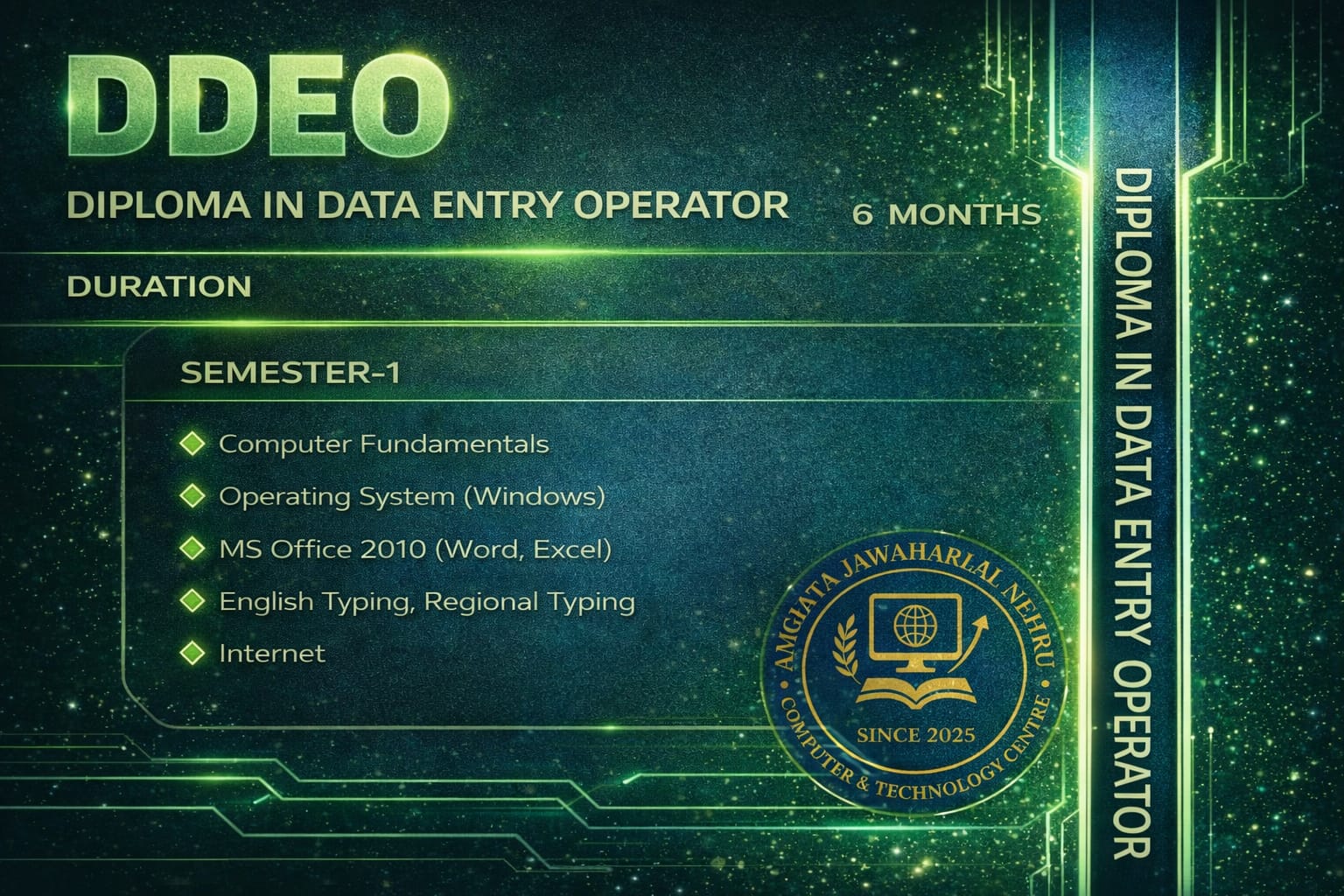 DIPLOMA IN DATA ENTRY OPERATOR